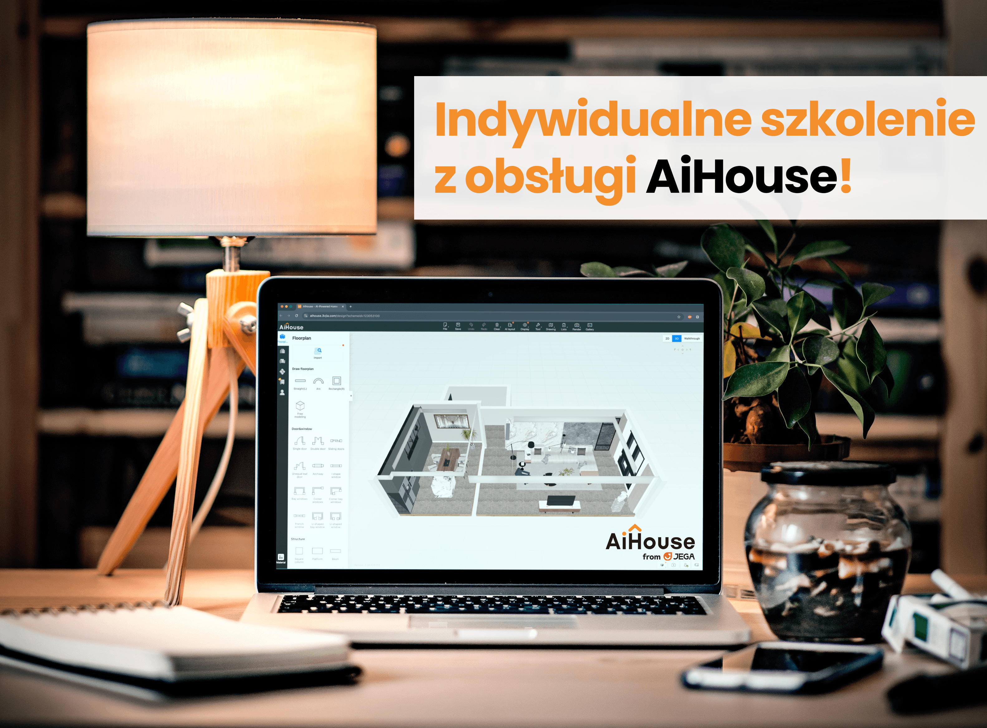 Poznaj możliwości AiHouse podczas indywidualnego szkolenia 1:1 – online lub stacjonarnie. Naucz się tworzyć dokumentację, wizualizacje 8K i wirtualne spacery 360°. Zarezerwuj swoje miejsce już dziś!